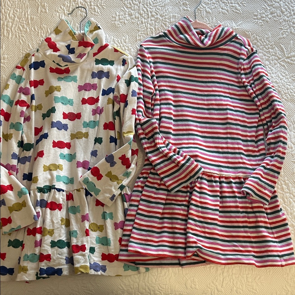 Hanna Andersson Multicolor Candy and Striped Dresses Size 5